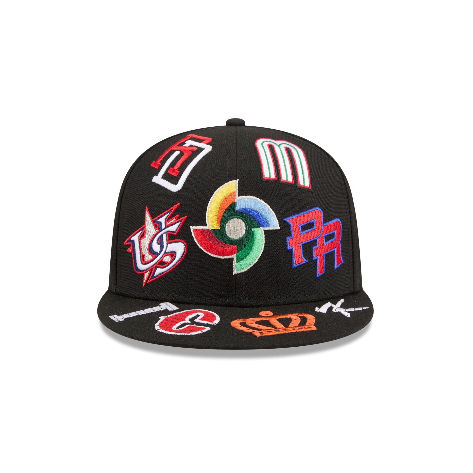 World Baseball Classic All Over Logo Black 59FIFTY Fitted Hat